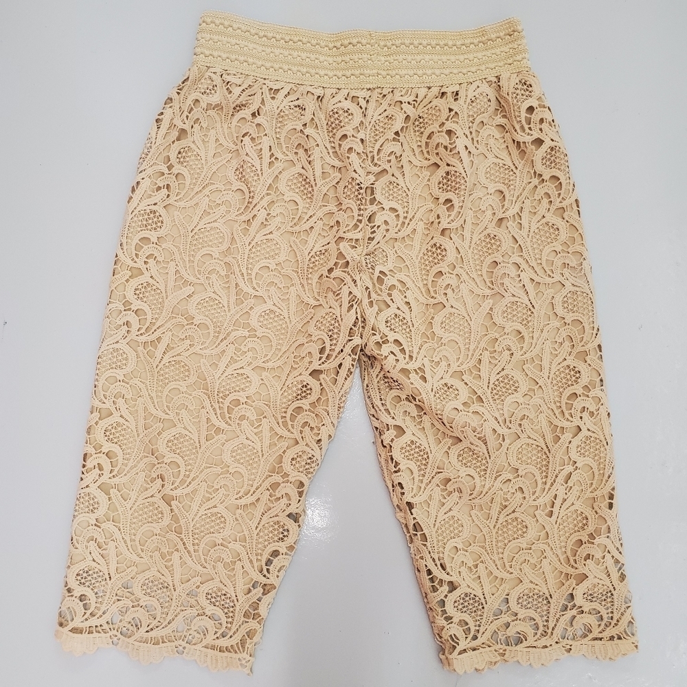Today's Designer | Embroidered Nude Capris